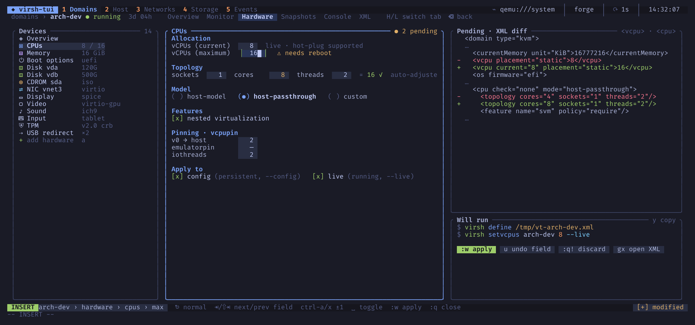 Hardware editor